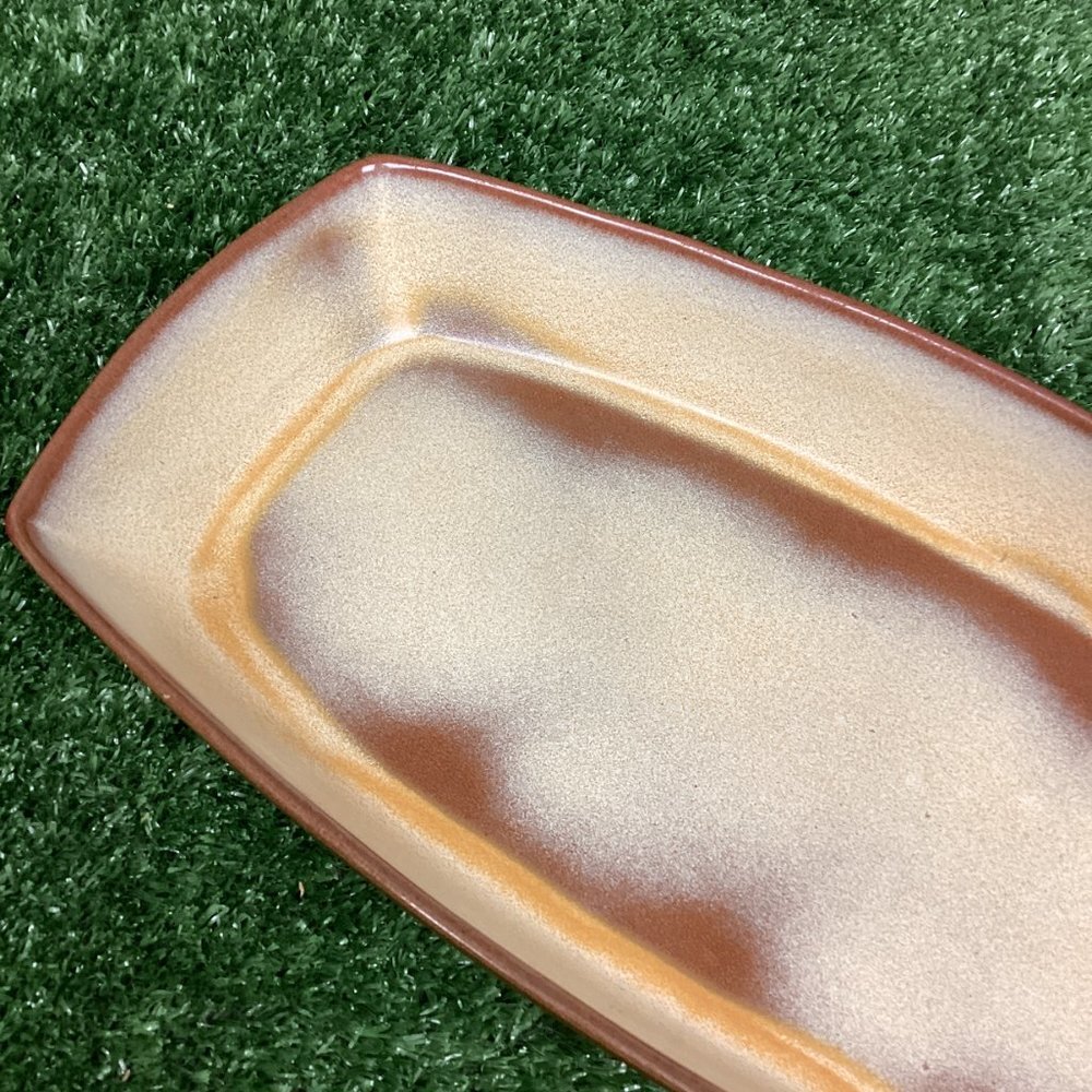 Vintage Frankoma Pottery Serving Dish Platter Desert Gold 94Q - Picture 10 of 15